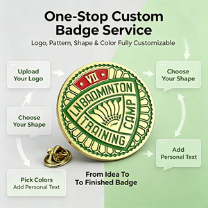 Épingles de revers personnalisées en émail, badges métalliques ronds aux couleurs vives, logo personnalisé, faible MOQ, échantillon rapide pour clubs sportifs, cadeaux souvenirs - Product Image 2