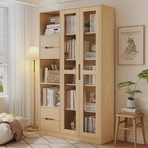 Dazhang Jiaju Ash Wood Bookcase Floor <b>Standing</b> Multi Tier Storage Rack For Living Room Home Use - Product Image 2