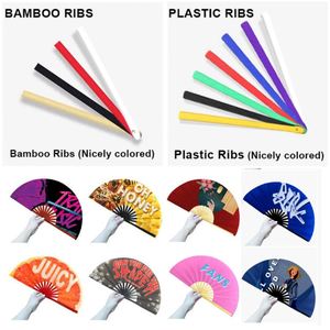 Éventail pliant personnalisé en plastique, bois ou bambou pour mariage, avec logo sur mesure – Éventail claquant portable personnalisé par sublimation - Product Image 4