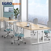 Table de conférence de bureau EGROspace, design professionnel, pieds en métal, pour 10 personnes, salle de réunion, formation