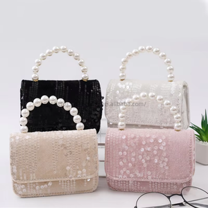 Children's New Autumn Winter Woolen <b>Sequined</b> Polyester Square Crossbody Shoulder Chain <b>Handbag</b> Fashion for Style Tanjing - Product Image 3