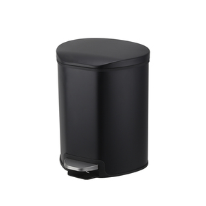 Black trash can 13 gallon waste bin for kitchen with lid