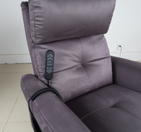 Fauteuil inclinable électrique en similicuir avec poche latérale pour personnes âgées, idéal pour le salon et la maison