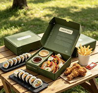 Boîte à brunch et déjeuner anti-graisse, vente chaude, emballage alimentaire à emporter, conteneur multi-aliments, directement de l'usine