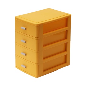 Table Portable 4 Layers Office <b>Plastic</b> Storage <b>Drawer</b> Cabinet - Product Image 2