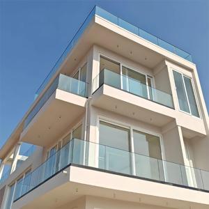 Modern USA Design U-Shaped Aluminum Glass <strong>Railing</strong> for Villa Outdoor Balconies Tempered Glass Made in China for Deck Application - Product Image 6