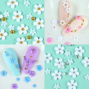 200 unids/bolsa verano Nail Art 3D colorido resina flores acrílico joyería cuentas DIY <span class=keywords><strong>uñas</strong></span> arte Decoración - Product Image 4