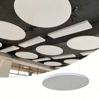 Panneaux acoustiques de plafond en forme d'île, en fibre de verre, suspendus, rectangulaires, insonorisants pour écoles et studios, déflecteurs acoustiques pour salles d'exposition