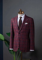 Costume à carreaux sur mesure pour homme, costume d'affaires