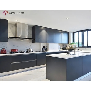 Trung Quốc Nhà máy thiết kế sẵn sàng thực hiện thân thiện với môi <span class=keywords><strong>MDF</strong></span> ván ép không thấm nước Modular tủ bếp Đặt vòi ngăn kéo giỏ hiện đại - Product Image 5