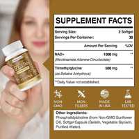 Complément anti-âge NAD+ en gélules pour adultes, hydratant pour la peau, 60 unités, contient plusieurs vitamines et minéraux pour la réparation cellulaire
