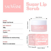 Gommage Lèvres Fraise Pastèque Hydratant Exfoliant Doux Végétalien Saveur Fruitée Marque Privée OEM Vente en Gros