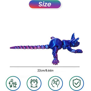 หุ่นแมวไร้ขนพิมพ์ลาย3D สำหรับทุกเพศโมเดลกิจกรรมรูปสัตว์สุดสร้างสรรค์ของขวัญเครื่องประดับงานหัตถกรรมสำหรับเด็ก - Product Image 2