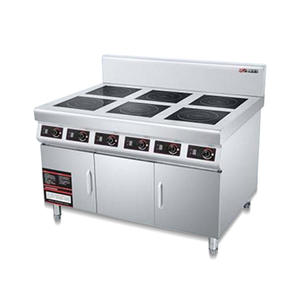 Huanxin - Cocina de Inducción Plana Comercial de Acero Inoxidable con Cuatro Quemadores y Seis Cabezas, Multifunción, para Ollas de Barro - Product Image 1