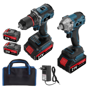 Juego de 2 Herramientas Eléctricas Inalámbricas: Taladro y Llave de Impacto con Batería de Litio y Motor sin Escobillas - Product Image 6