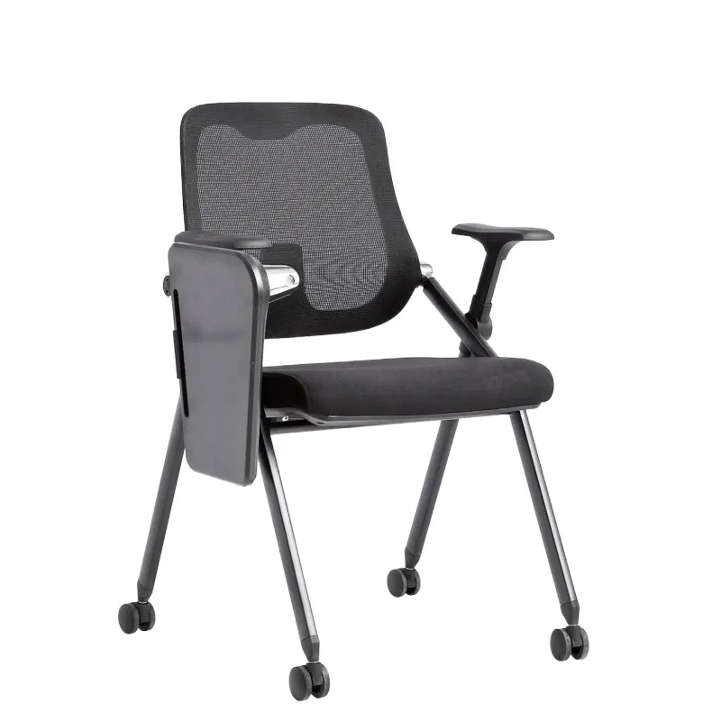 Silla de entrenamiento ergonómica precio EXW sillas de conferencia con mesa giratoria y de escritura