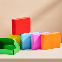 Boîte d'expédition auto-érectible en carton recyclable avec logo personnalisé, pour petites entreprises, boîte à courrier ondulée verte, finition brillante