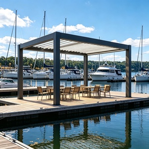 Gazebo Motorizado RKOVE para Exteriores, con Techo Ajustable, para Uso en Todas las Estaciones del Año, Sistema de Iluminación Mecánico Pre-Probado en Fábrica - Product Image 1