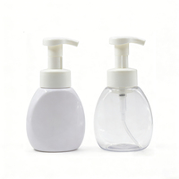 Botol Plastik Kosong Putih Bulat 250ml 300ml dengan Pompa Busa untuk Sabun Tangan, Lotion Tubuh, dan Sampo