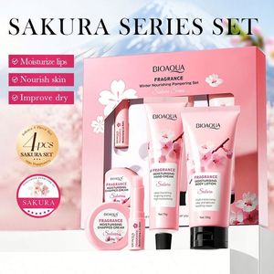 Ventes chaudes, marque privée BIOAOUA, ensemble nourrissant d'hiver à la fleur de cerisier, ensemble luxueux hydratant pour tous types de peaux - Product Image 5