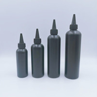 Bouteilles vides rondes noires à embout pointu 60ml 100ml 150ml 200ml 250ml 350ml 500ml en PEHD pour distribution de liquides en laboratoire