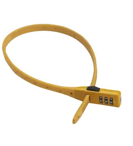 Tonyon Bicycle Accessories Multi-use Security Bike Bicycle Helmet Cable Adjustable 3 Digital Combination Zip Tie Lock