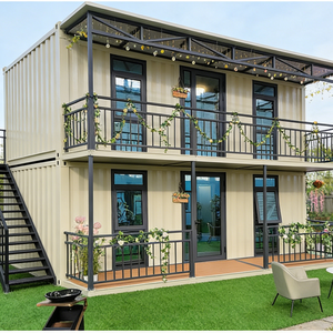 Maison conteneur extensible à deux étages, étanche, résistante au vent, structure en acier durable pour villa, appartement, <span class=keywords><strong>location</strong></span> et usage commercial - Product Image 1