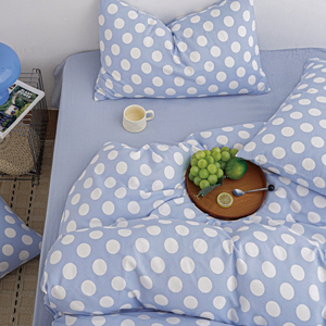 Set di Biancheria da Letto in Microfibra Stropicciata, Copripiumino Leggero a Doppia Garza, Set di Lenzuola in Stile Coreano - Product Image 1
