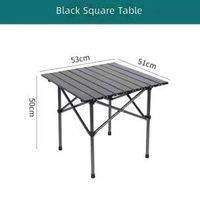 Table de camping carrée en carbone portable de taille personnalisée, pliable, type « egg roll », pour pique-nique, barbecue et randonnée
