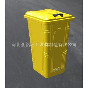 Contenedor de basura rectangular para exteriores, placa de hierro de 73x58x104mm con tapas para uso en exteriores - Product Image 3
