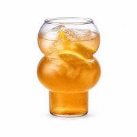 Verre à vin sans pied 280ml 530ml en verre borosilicate transparent rond pour whisky, jus, cocktail, bar à domicile, fête, vente en gros, personnalisé