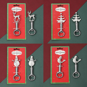 Ouvre-bouteille de Noël en alliage de zinc, bouchon de bouteille de vin, cadeau de fête, décorations de fête - Product Image 1