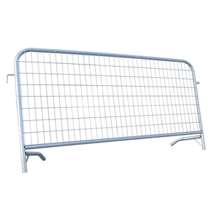 Clôture inclinée galvanisée 2x1 mètre, clôture anti-renversement, clôture en treillis métallique incliné, clôture en tuyaux d'acier, barrière <span class=keywords><strong>de</strong></span> contrôle des foules - Product Image 2