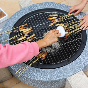 आधुनिक आउटडोर गार्डन फायर पिट के साथ आधुनिक आउटडोर गार्डन फायर पिट धातु स्पार्क स्क्रीन और पोकर - Product Image 5