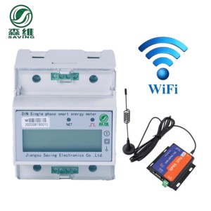 Medidor de energía inteligente monofásico carril Din multifunción 4P <span class=keywords><strong>prepago</strong></span> Iot <span class=keywords><strong>Wifi</strong></span> módulo inteligente <span class=keywords><strong>Wifi</strong></span> medidor de energía eléctrica RS485 - Product Image 1