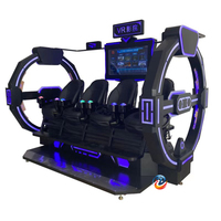 Chaise de cinéma de réalité virtuelle 9d, 4 places, pour le parc à thème vr