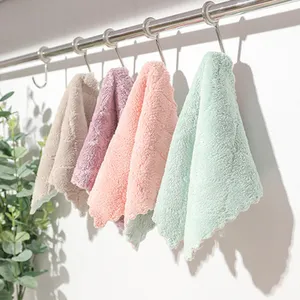 16*27 cm 280 gsm Multicolor dish cloth with serrated edge factory cheap Kitchen Microfiber Cleaning Cloth