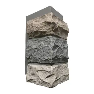 PU Faux Stone Pillar Panel Artificial Stone Column Wraps