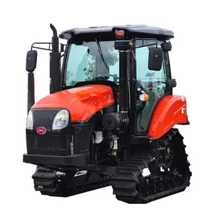 Pertanian 80HP karet traktor trek pertanian pertanian 80HP traktor traktor perayap untuk lapangan padi Paddy di Malaysia