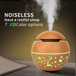 USB mini siêu âm tạo độ ẩm humidistat hạt gỗ RGB LED chiếu sáng hoạt động siêu yên tĩnh xách tay hộ gia đình Máy tính để bàn 1 năm - Product Image 2