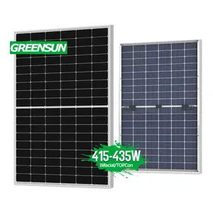 China best sale Solar Panel Mono Photovoltaic BIPV Double Glass Solar Panel 415w-435Watt CE TUV UL full certificate