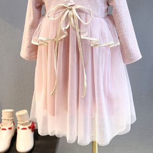 ชุดเดรสผ้าไหมลายดอกไม้สไตล์จีนสมัยใหม่สำหรับเด็กผู้หญิง  ชุดฤดูหนาวสำหรับเด็กเล็ก - Product Image 4