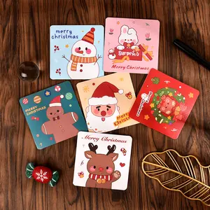 MU дешевые 2023 веселые рождественские декоративные открытки Забавный бизнес Санта-Клаус поздравительные открытки для подарка