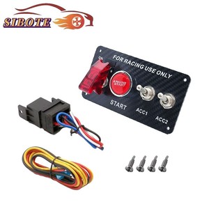 แดชเฟรม ยูนิเวอร์แซล 12V สวิตช์สตาร์ทแบบปุ่มเดียว อลูมิเนียมอัลลอยด์ พร้อมสายไฟ สำหรับแผงจุดระเบิดรถยนต์ - Product Image 3