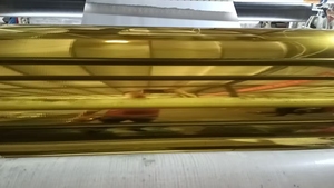 Pellicola per Imballaggio in Cartone Composito, <span class=keywords><strong>Film</strong></span> PET Metallizzato Oro e Argento, Pellicola Pre-Rivestita per Uso Regalo e Artigianale - Product Image 5