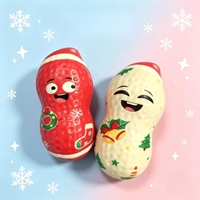Jouet Squishy en PU à Remontée Lente Thème Noël, Cadeau de Noël, Jouet Anti-Stress à Presser