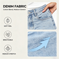 Shorts en jean taille haute pour femme, style boyfriend, à franges, déchirés, en denim extensible, vente en gros