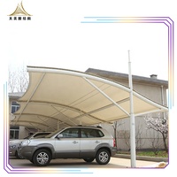 Structure de carport en tissu PVDF de haute qualité, abri pour voiture, tente de protection solaire pour parking