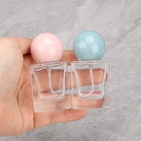 Flacon Vaporisateur Diffuseur de Luxe 30 ml, en Verre Carré, à Fond Épais, avec Bouchon à Bille, Vide pour Huile Parfumée