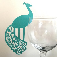 Peacock Laser Cut Seat Card Wedding Table Name Place Card Party Supplies